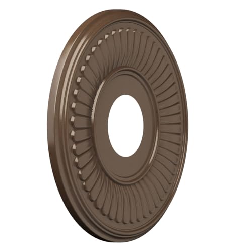 Image of Ekena Millwork 13 inchOD x 3 1 /2 inchID x 3 /4 inchP Berkshire Thermoformed PVC Ceiling Medallion (Fits Canopies up to 5 3 /4 inch), Metallic Copper