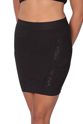 Hanes Women's Firm Control Half Slip (2X-Large, Black)