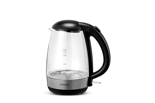 Hervidor de vidrio negro con apagado automático miniatura 1