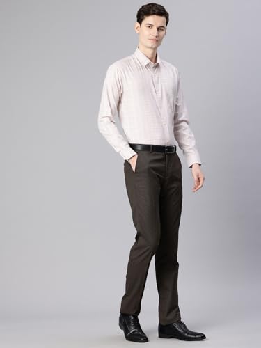 Image of Majestic Man Men's Pure Cotton Slim Fit Checkred Full Sleeve Classic Collar Everyday Formal Shirt