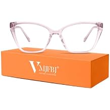 VMJFBJ Blue Light Glasses for Woman, Fashion Cat Eye Anti Blue Light Blocking Glasses Women, TR90 Lightweight Computer Glasses for Gaming & Screen Use, Reduce Eye Strain & Improve Sleep, Pink