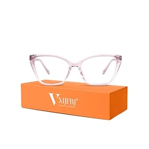 Blue Light Glasses for Woman, Fashion Cat Eye Anti Blue Light Blocking Glasses Women, TR90 Lightweight Computer Glasses for Gaming & Screen Use, Reduce Eye Strain & Improve Sleep, Pink