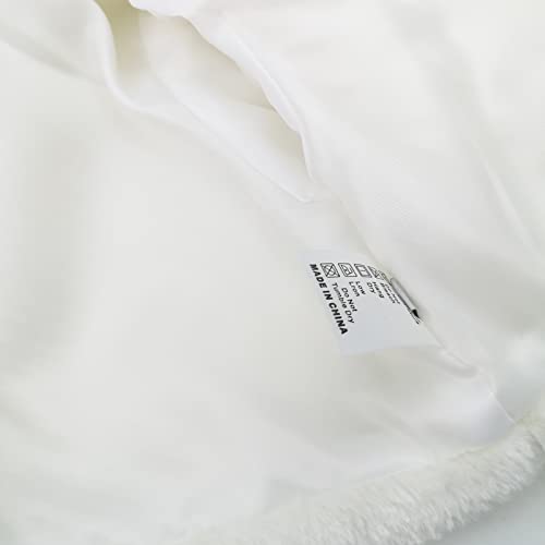 Abbyabbie.li Flower Girl Dress Coat,Girl Cozy Faux Fur Bolero Shrug Accessories Princess Cape Size S Ivory #TOP6