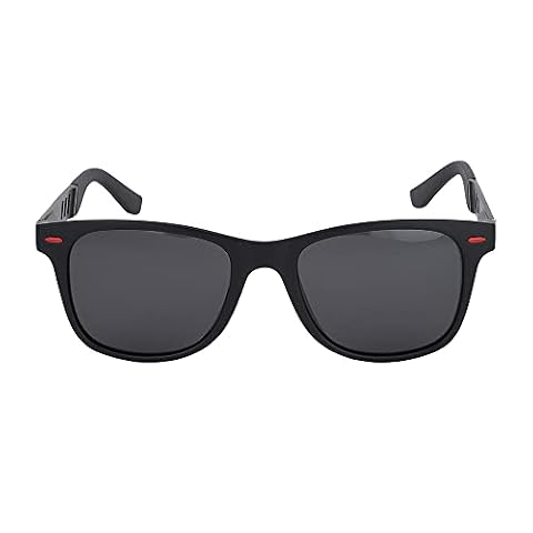 Carlton London-Premium-Men's-Black Toned Polarised and UV Protected Lens Square Sunglasses