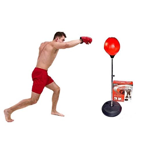 Athletic Bar Punching Bag Reflex Boxing Bag with Stand, Boxing Gloves, Height Adjustable Freestanding Punching Ball Speed Bag Heavy Bag - Boxing Training Stress Relief & Fitness
