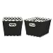 Household Essentials Decorative Storage Bins, Medium, Black/Chevron, 2-Pack
