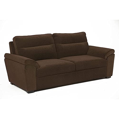 Image of Wakefit Sofa Set | 3 Year Warranty | Sofa 5 Seater, 5 Seater Sofa for Living Room, Wooden Sofa Set, Sofa Set 3+1+1 Seater - Lounger(Malphino : Dark Earth)