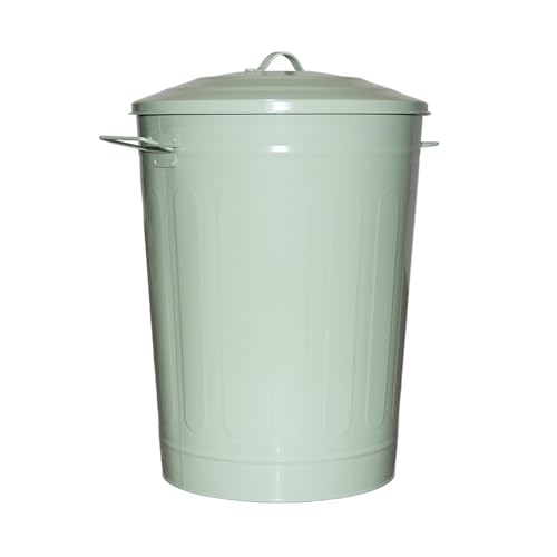 Caneca de basura metálica verde 13 galones Markson