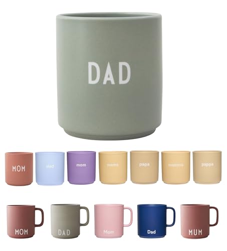 Design Letters Lieblingsbecher Grün DAD Tasse | Papa Geschenk Weihnachten, Weihnachtsdeko | Vatertagsgeschenk für Papa | Dad Kaffeetasse | Weihnachtsgeschenke für Pappa, Kaffeebecher Porzellan 250 Ml