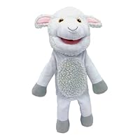 Sheep Hand Puppet for Kids by Fiesta Crafts- Soft & Interactive Hand Puppet Toy with Moving Mouth & Arms for Role Play, Creativity & Sensory Skills Toys for 3-9 Year Old Boys & Girls