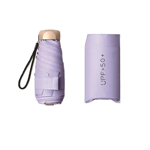 ikappy Mini parasol, petit parapluie de poche, parapluie pliant portable, léger, parapluie de poche compact pour le camping en plein air