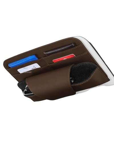 Étui à lunettes de soleil pour voiture en cuir véritable finition premium pour habitacle