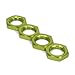 LAFEINA 4PCS M17 17mm Aluminum Wheel Hex Hub Nut Thread 1.0mm for 1/8 RC Model Car HSP Redcat Himoto Upgraded Parts(Green)