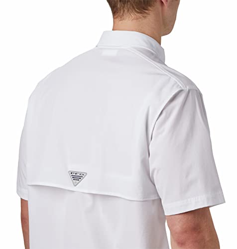 Columbia Men's Permit Woven Short Sleeve, White, Large #TOP4