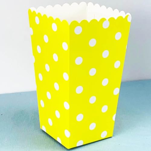 Image of Movie Night Popcorn Paper Boxes,Vertical Pattern Dot Wave Color Fashion Vintage Retro Party Design Red & White Colored Nostalgic Carnival Stripes Bags & Tubs (2X 2.8 x 4.8 Inch) (Pink ~ 24 Pack)