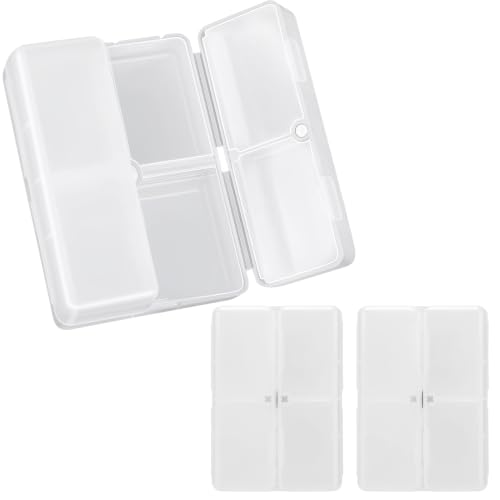 Image of FYY Travel Pill Organizer, Small Pill Box Medicine Case-2pcs Clear