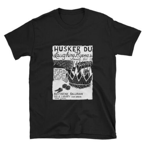 T-shirt rock Hüsker Dü et Laughing Hyenas idéal pour vos sorties concert et festivals