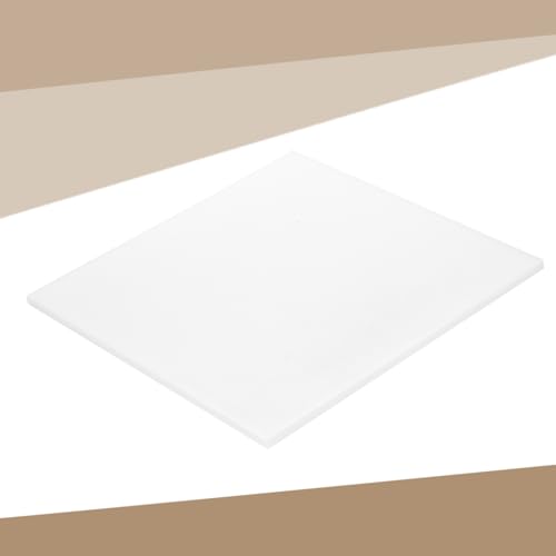 Image of MECCANIXITY HDPE Plastic Sheet 1 /8 inch Thick, 10 inch x 10 inch High Density Polyethylene Plastic Blocks, HDPE Cutting Board for DIY, Home Floor Improvement, White