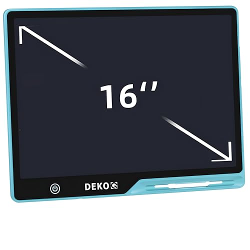 Image of Magic Slate 16-inch LCD Writing Tablet with Stylus Pen, for Drawing, Playing, Noting by Kids & Adults (Rechargeable LCD Writing Tablet) (Blue)