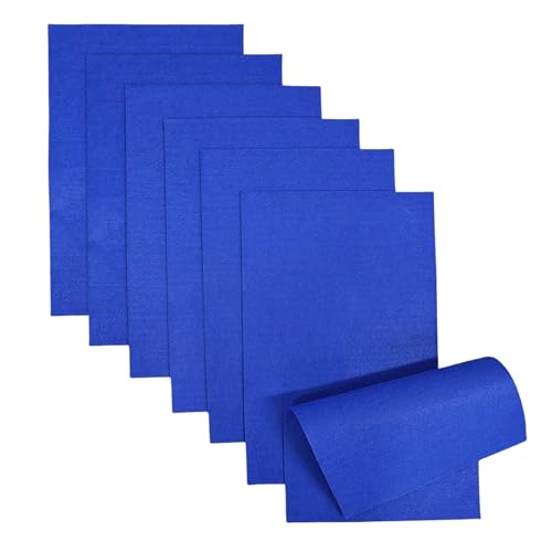 Jtnohx Soft Felt Sheets Color Felt Fabric for Sewing 7 Pcs 1mm 8x12 Fabric Square for Craft DIY and Embroidery Projects (Dark Blue)