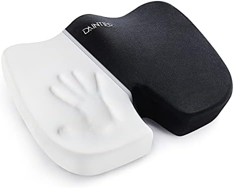 DAINTIER Chair Seat Cushion, Office Cushion Memory Foam Comfort Cushions for Car Truck Driver Travel Wheelchair, Thick Chair Pillow for Relief Lower Back, Tailbone, Sciatica, Hip Pain,Coccyx
