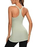 OBICUM Workout Tank Tops for Women,Seamless Ribbed Slim Fit Racerback Sports Shirts with Built in...