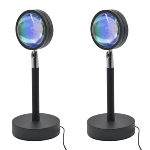 Kit 2x Luminária de Mesa Sunset Pôr Do Sol LED 10W 5V USB