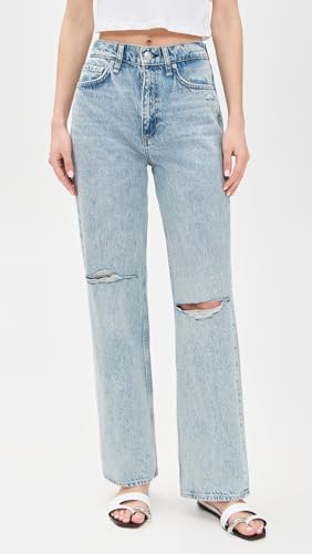 rag & bone Women's Shea High-Rise Relaxed Straight Full Length Jeans2