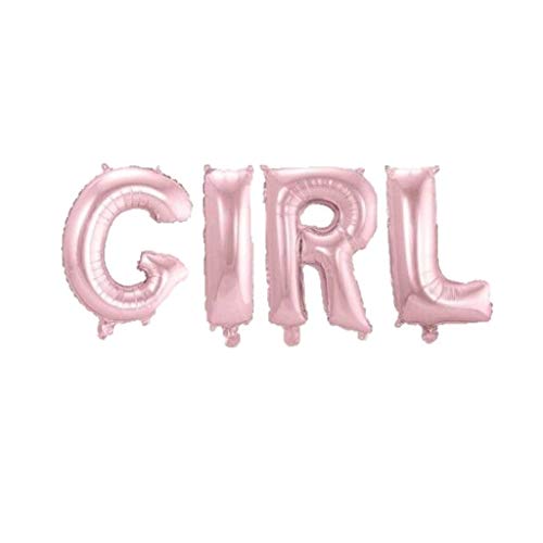 Preisvergleich Produktbild Buchstaben-Girlande Folienballons Girl - Rosa - H: 36 cm