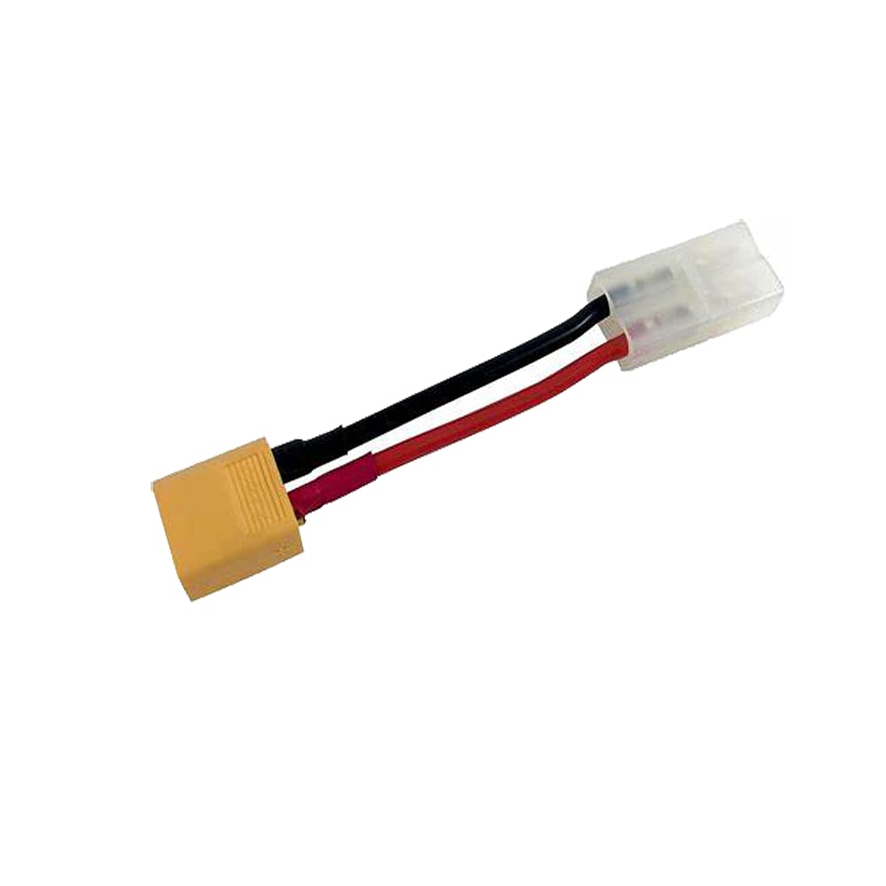 VISSQH 6 Paia(12 Pezzi) XT60 Connettore Maschio FemminaXT60 Adattatore con Cavo di Silicone 53mm 14AWG per Batteria RC Lipo Cavo(Giallo/Nero