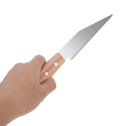 OSALADI Handgefertigte Holzbearbeitungssäge Japanische Zugsäge Schneidsäge Handsäge Kleine Zugsäge Doppelkanten Stichsäge Tragbare Mini Säge Kleine Handsäge