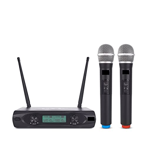 SECJSKJ Conjunto de Mezclador de Controlador de DJ Micrófono inalámbrico Profesional 2 Canales...