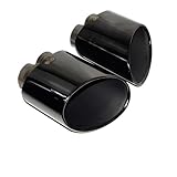 tubo de escape giannelli aprilia rs 125 Para S3 S4 S5 S6 S7 Tubo de escape mejorado RS Punta de boquilla de cabeza ovalada de acero inoxidable negro Tubo de escape