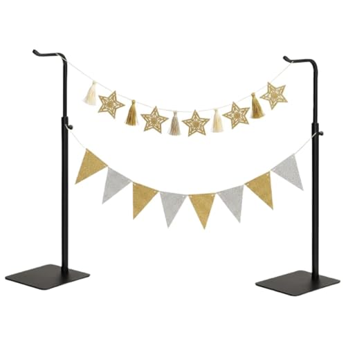 Soporte para pancartas de mesa con doble percha regulable 2