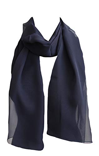 tessago Saupoudre, crêpe en soie bleue, dimensions 45 x 180 cm, signature très fine collection