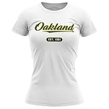 Oakland EST. 1901 Football T-Shirt, Oakland Game Day Tee, Vintage Athletic Shirt for Women White