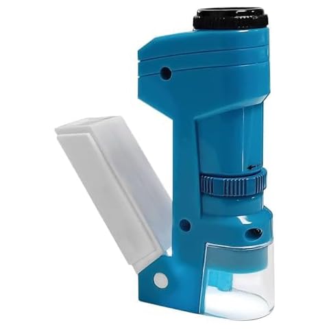 Pocket Microscope for Kids,Portable Handheld Science Educational Toys for Age 4+ Year Old Boys and Girls,50x Zoom,Interactive Learning,Nature Exploration Gift to Students Mini Stemscope with Light Cover