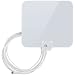 1byone Thin and Shiny Indoor HDTV Antenna, 25 Miles Range with 16.5 Feet Extra Long High Performance Coaxial Cable
