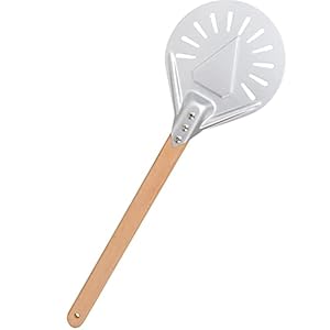 Geperforeerde Pizzaschep, Aluminium Pizzaschep, Grote Aluminium Pizzaschep, Gebruikt om Pizza te Bakken en Voedsel om te Draaien