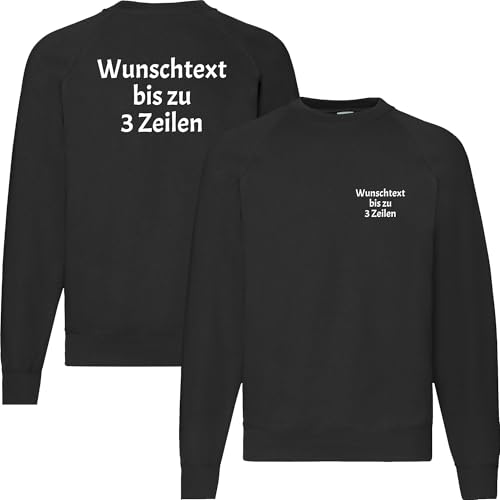 Nashville print factory Classic Sweatshirt schwarz Bedruckt mit Wunschtext...