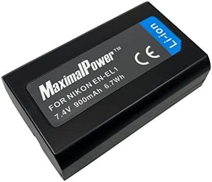 MaximalPower NIK EN-EL1 Replacement Battery for Nikon Coolpix 775, 880, 885, 995, 4300, 4500, 4800, 5000, 5400, 5700 & 8700 Digital Cameras, Fully Decoded, Black (DB NIK EN-EL1)