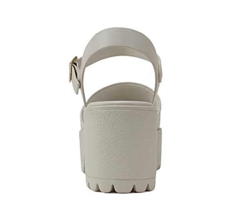 Image of Soda inchStacie inch ~ Women Open Toe Lug Sole Mid Block Heeled Sandals with Adjustable Ankle Strap