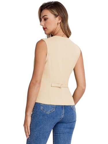 Belle Poque Womens Suit Vest Tops 2025 Trendy Button Sleeveless Vest Square Neck Vest Top Dressy Casual Summer Waistcoat Vest2