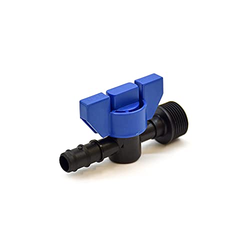 WaterShop 18560-2-B-U 5 Stück Schlauchventil, Durchmesser 20 x 1/2 Männlich, Blau