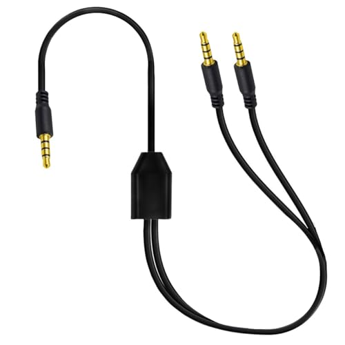 Câble répartiteur casque 3.5mm TRRS 1 entrée vers 2 sorties audio stéréo mâle 1m