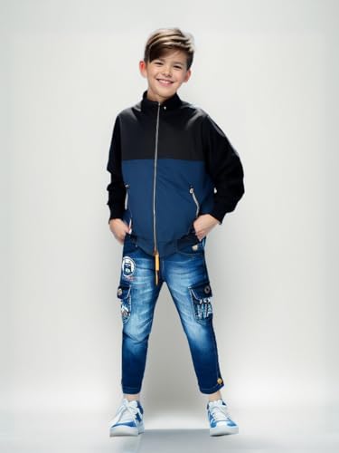 Image of HRKK Kids Windcheaters Solid Polyester Blend Jackets for Boys and Girls |