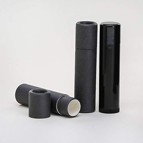 5 mL Black Kraft Paperboard Lip Balm/Salve/Cosmetic/Lotion Tubes x50