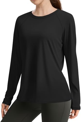 WIHOLL Workout Tops for Women Long Sleeve Sun Shirt UPF 50+ UV Protection Running Hiking Clothes Quick Dry Athletic Tops2