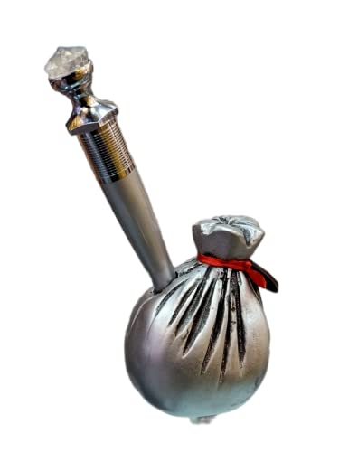 Image of AUGEN Pen Stand Decorative Potli Pen Holder with Pen Design Stationery Holder | Gift Item | Table Top Decor (Potli Pen Silver)