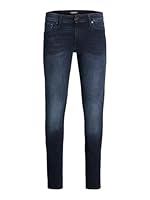JACK & JONES Men's Liam Skinny Fit Jeans, Blue Denim, 34L x 34W